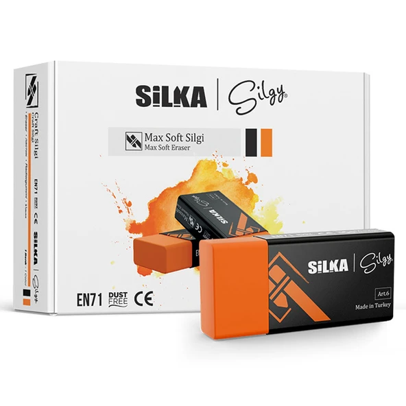 Silka Maxsoft Öğrenci Silgisi (24 LÜ) Turuncu Art.6 ürün görseli 1