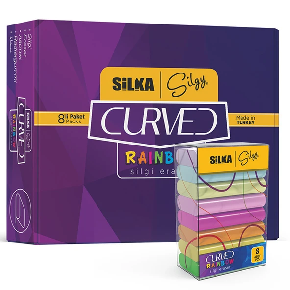 Silka  Silgi Rainbow 8 Li Neon Pastel (30 paket) Sg.51 ürün görseli 1