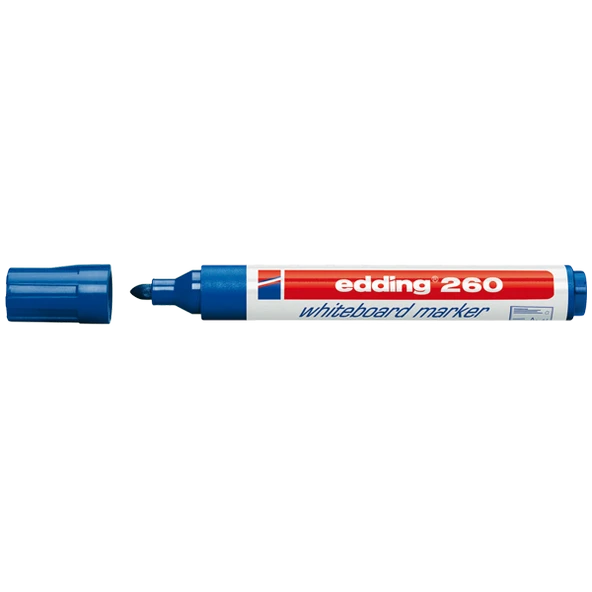 Edding Tahta Kalemi Yuvarlak Uçlu 1.5-3MM Mavi 260 (10 adet) ürün görseli 1