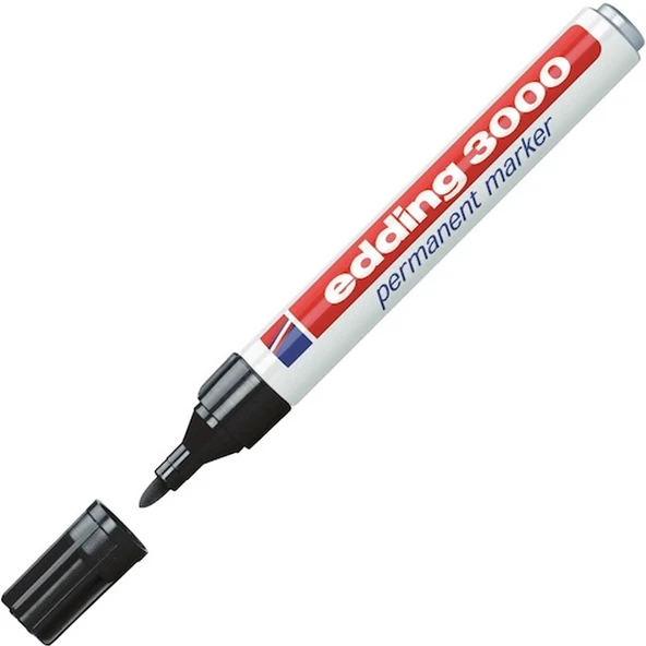 Edding Markör Permanent Yuvarlak Uçlu (10 adet) 1.5-3 MM Siyah 3000 ürün görseli 1