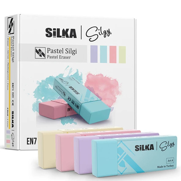 Silka Silgi Pastel 4 Renk (30 lu) Art.45 ürün görseli 1