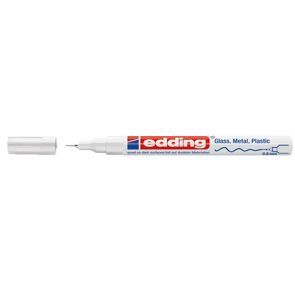 Edding Markör Boya Dekor 0.8 MM Yuvarlak Uçlu Beyaz 780 (10 adet) ürün görseli 1