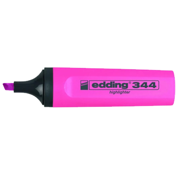 Edding Fosforlu Kalem Pembe 344 (10 adet) ürün görseli 1