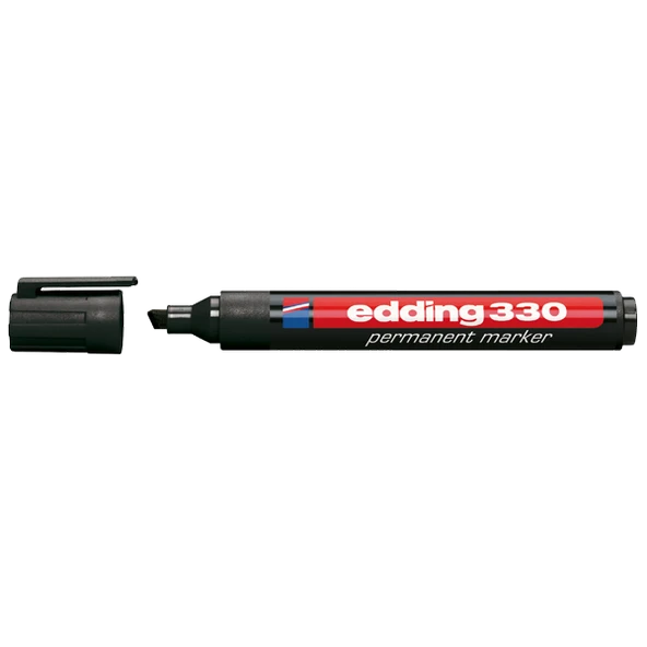 Edding Markör(10 adet) Permanent Kesik Uçlu 1-5 MM Siyah 330 ürün görseli 1