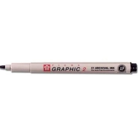 Sakura Pıgma Çizim Kalemi Graphıc 2 Düz Kesik 0.30 MM Siyah xSDK02-12-LI-PKT ürün görseli 1