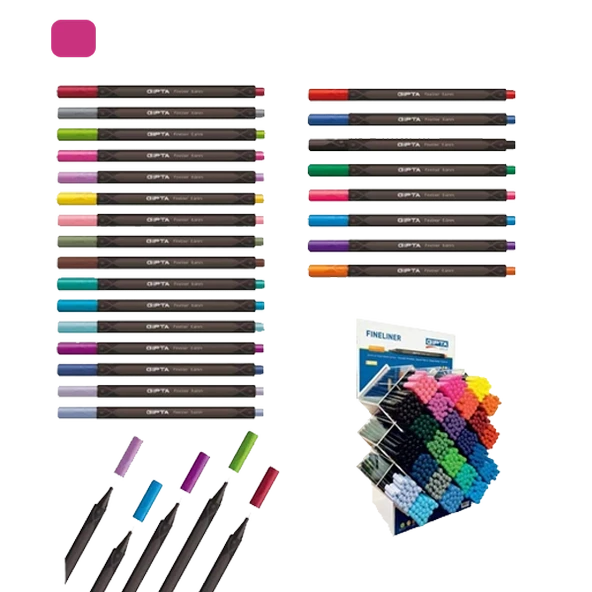 Gıpta Fineliner 0.4 MM Üçgen Pembe K600026-12-LI-PKT ürün görseli 1