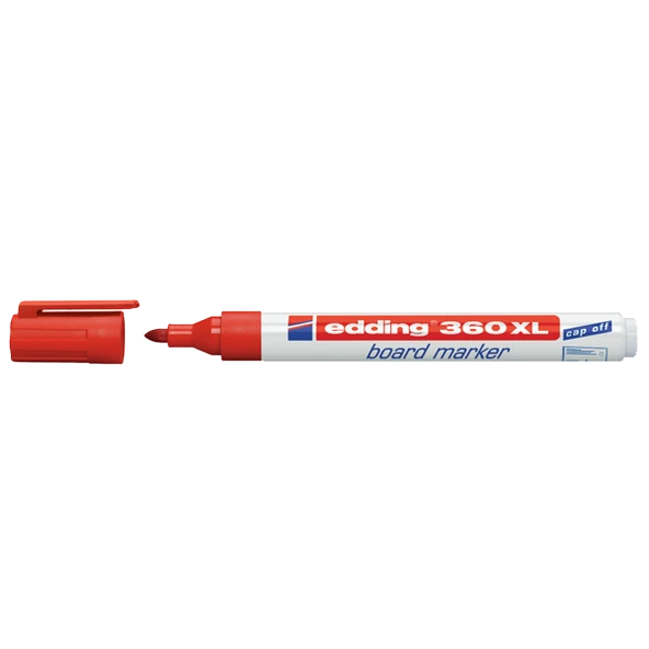 Edding Tahta Kalemi Yuvarlak Uçlu Kırmızı 360 XL (10 adet) ürün görseli 1