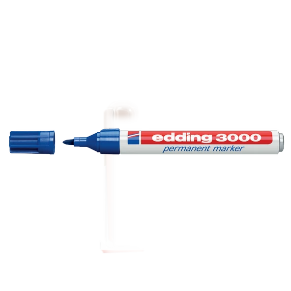 Edding Markör (10 adet)Permanent Yuvarlak Uçlu 1.5-3 MM Mavi 3000 ürün görseli 1