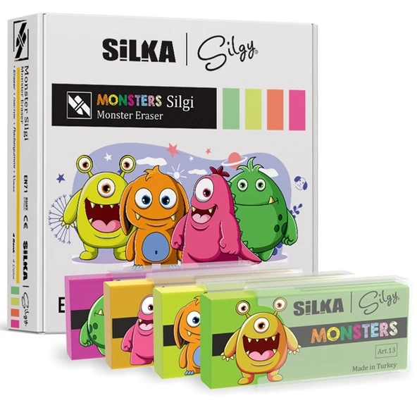 Silka Silgi Monster 4 Renk (20li) Art.13 ürün görseli 1