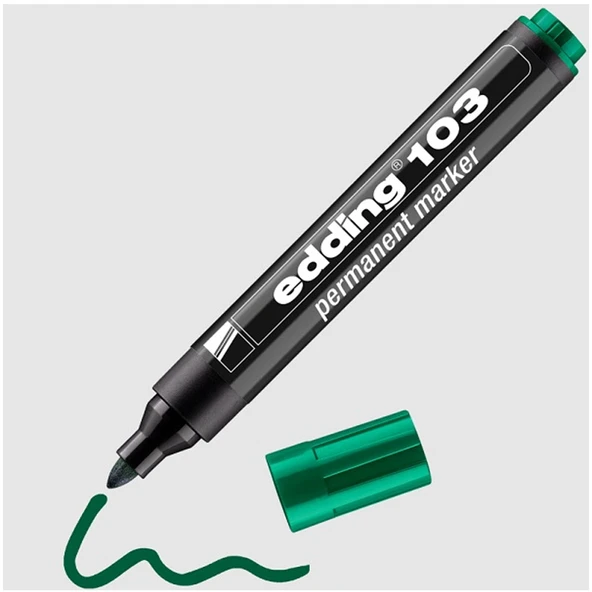 Edding 103 Permanent Markör Yeşil (10 lu kutu) ürün görseli 1