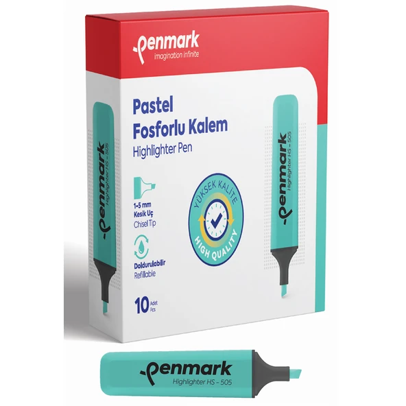Penmark Pastel Fosforlu Kalem Nane Şekeri (10 adet)HS 505 08 ürün görseli 1