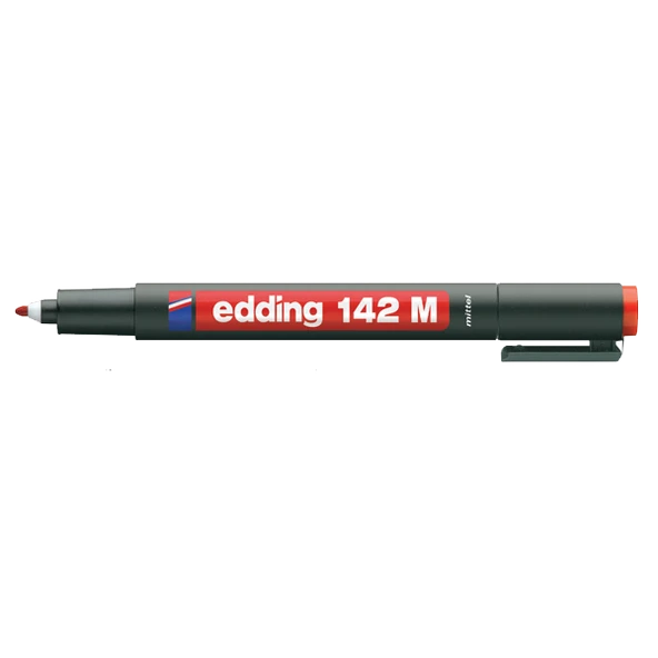 Edding Asetat Kalemi Permanent M Seri 1 MM Kırmızı 142 M (10 lu paket) ürün görseli 1