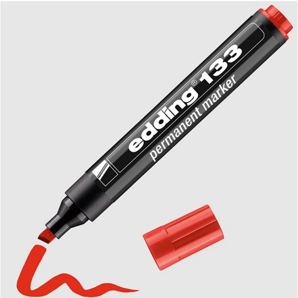 Eddıng 133 Permanent Markör (10 lu sadece Kırmızı) ürün görseli 1