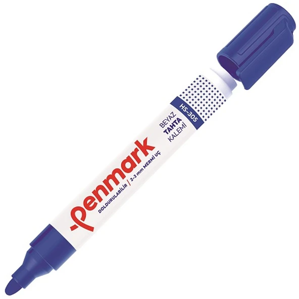 Penmark Beyaz Tahta Kalemi Mavi (12 adet) HS 305 02 ürün görseli 1