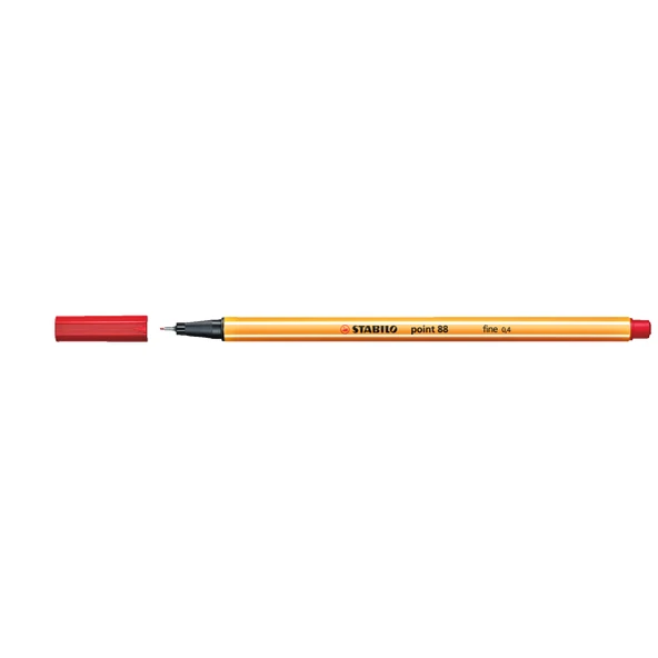 Stabilo Keçe Uçlu İnce Kalem 88 Point 0.4 MM Kırmızı (10 adet) 88/40 ürün görseli 1