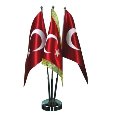 Vatan Bayrak Direği Üçlü Krom--4 lü ürün görseli 1