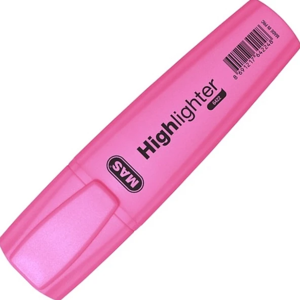 Mas Fosforlu Kalem (işaret Kalemi) Neon Pembe 6422 (12 Li Paket) ürün görseli 1