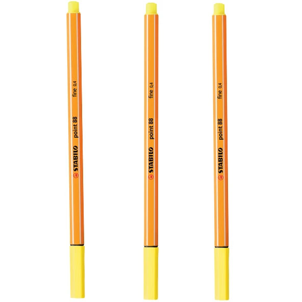 Stabilo Keçe Uçlu İnce Kalem 88 Point 0.4 MM Limon Sarısı 88/24 ürün görseli 1