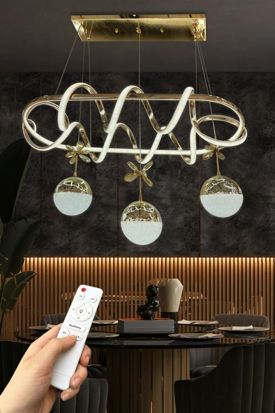 Kuzey Yemek Masası 3 Toplu İthal Led Avize ürün görseli 1