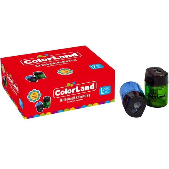 Colorland Kalemtıraş İki Bölmeli Çift Renkli 1 Li COLOR-KLT21 ürün görseli 1