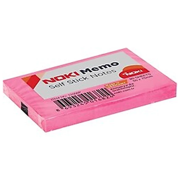 Noki Yapışkanlı Not Kağıt 51x75 Pembe No:12006P--12 li ürün görseli 1