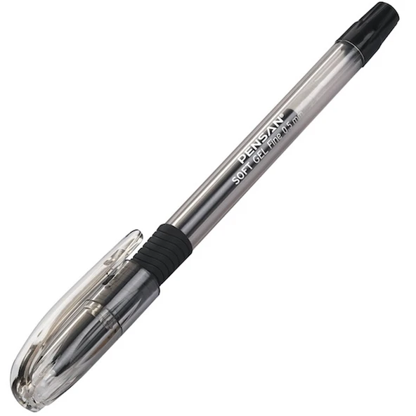 Pensan Tükenmez Kalem Soft Gel Fıne Siyah 0.5 MM-12-PKT ürün görseli 1