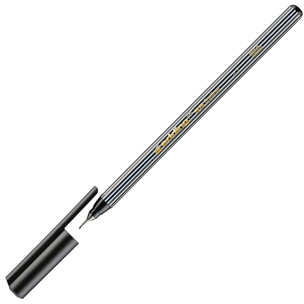 Edding İnce Uçlu Keçeli Kalem 0.4 MM Siyah 55-10-PKT ürün görseli 1