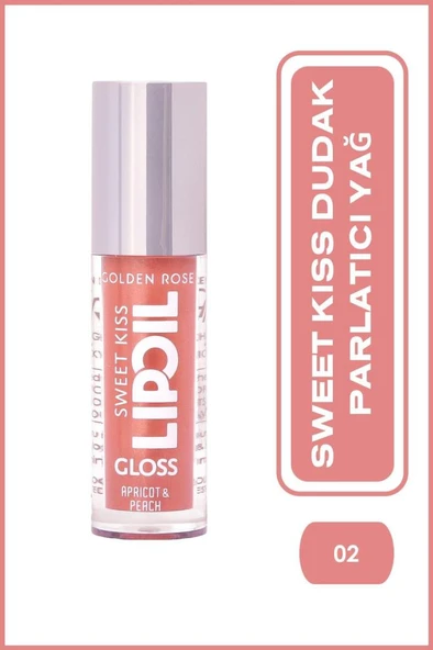 Golden Rose Sweet Kiss Lip Oil Gloss 02 Apricot&Peach Dudak Parlatıcısı ürün görseli 1