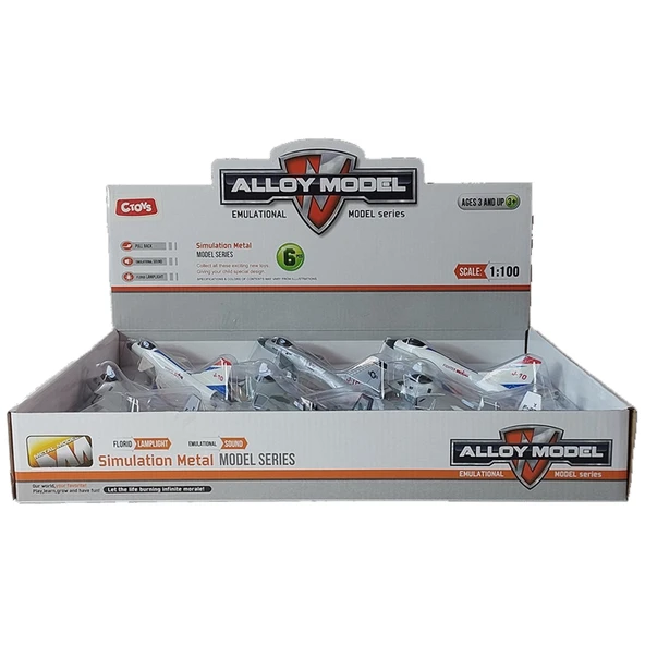 Ctoy Oyuncak Çek Bırak Uçak CTOY-9803A,9804A-6-PKT ürün görseli 1