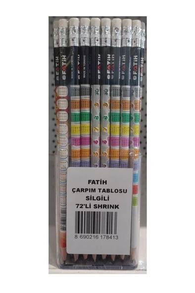 Fatih Kurşun Kalem Çarpım Tablosu Silgili 17840 ürün görseli 1