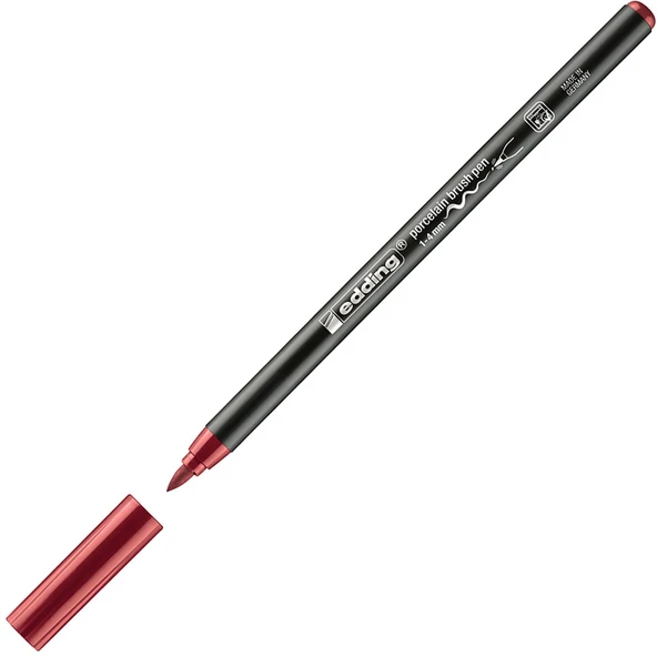 Edding Porselen Kalemi Fırça Uçlu 1-4 MM Bordo 4200-10-PKT ürün görseli 1