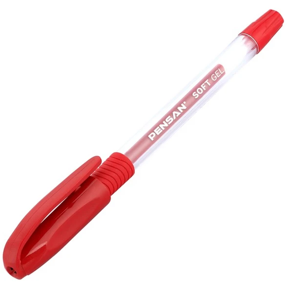 Pensan Tükenmez Kalem Soft Gel Kırmızı 0.7 MM 2400 ürün görseli 1