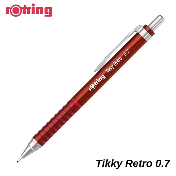 Rotring Versatil Kalem Tıkky Retro Metalik Kırmızı 0.7 MM 2202631-12-PKT ürün görseli 1