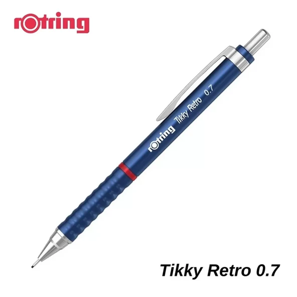Rotring Versatil Kalem Tıkky Retro Metalik Mavi 0.7 MM 2202569-12-PKT ürün görseli 1