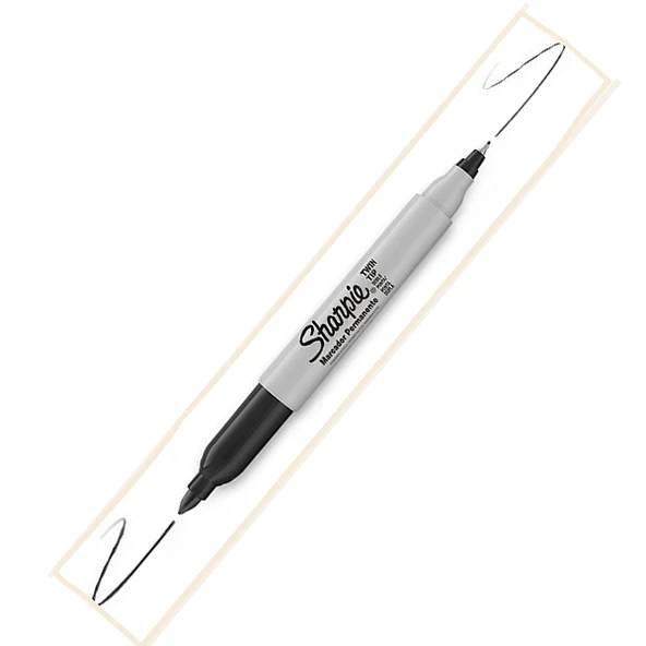Sharpie Markör Permanent Twin Çift Uçlu Siyah S0811100 ürün görseli 1