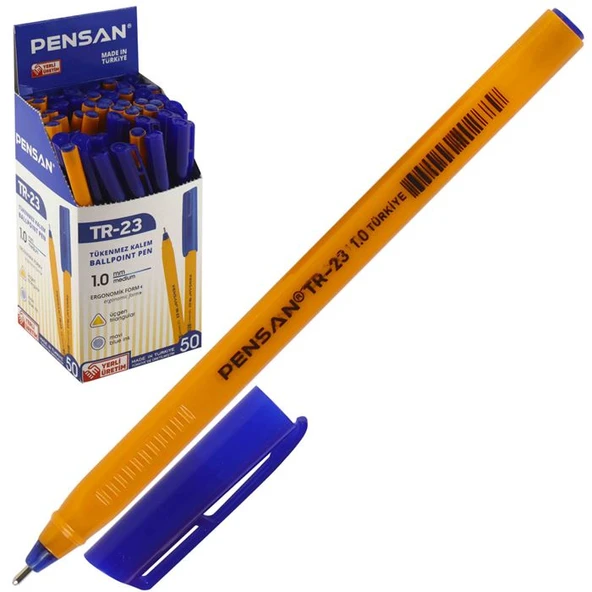 Pensan Tükenmez Kalem Üçgen Mavi 0.5 MM 50 Li 2305 ürün görseli 1