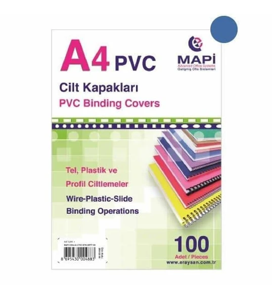 Mapi Cilt Kapağı Plastik Opak A3 160 MIC Kırmızı 204 03 04-100-PKT ürün görseli 1