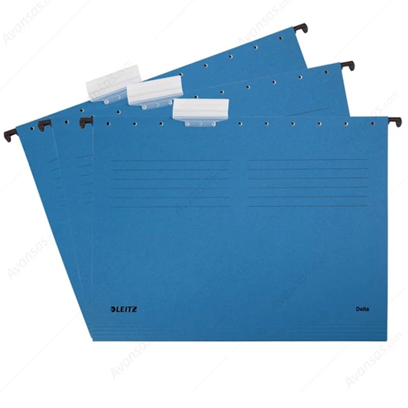 Leitz Askılı Dosya Telsiz Delta Karton A4 Mavi 6515-25-PKT ürün görseli 1
