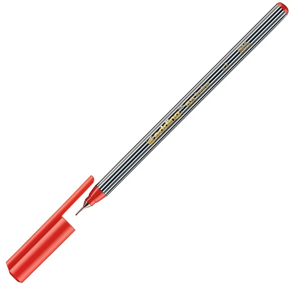 Edding İnce Uçlu Keçeli Kalem 0.4 MM Kırmızı 55-10-PKT ürün görseli 1