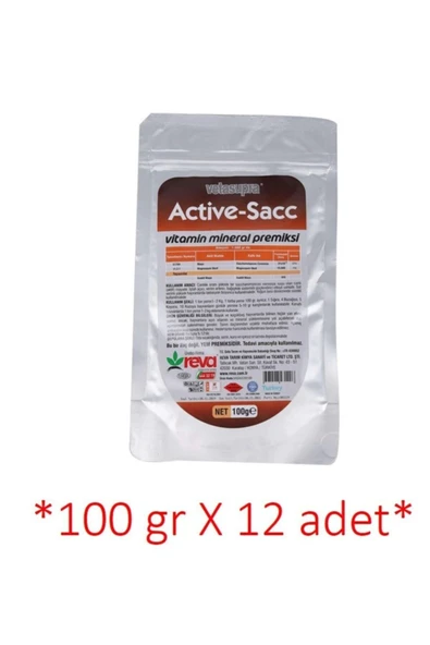 Vetasupra Active Sacc Iştah Açıcı-bağışıklık Düzenleyici Premiks 100 Gr X 12 Adet ürün görseli 1