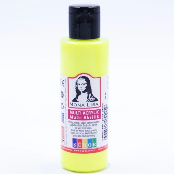 Mona Lisa Multi Akrilik 70 ML Fosforlu Sarı SD160-05 ürün görseli 1