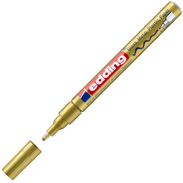Edding Markör Dekor Boya Yuvarlak Uçlu 1-2 MM Altın 751CR ürün görseli 1