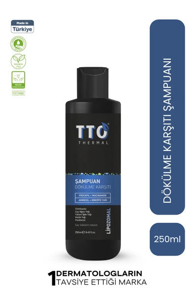 TTO Dökülme Karşıtı Şampuan 250ml (Procapil,Çay Ağacı Yağı,Climbazole,Aminexil) ürün görseli 1