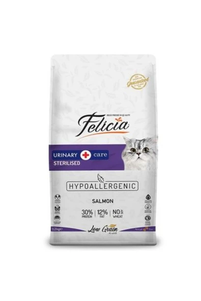 Düşük Tahıllı Kısırlaştırılmış Somonlu Yetişkin Kedi Maması 12 Kg ürün görseli 1