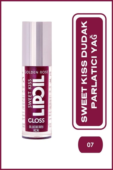 Golden Rose Sweet Kiss Lip Oil Gloss 07 Blueberry Acai Dudak Parlatıcısı ürün görseli 1