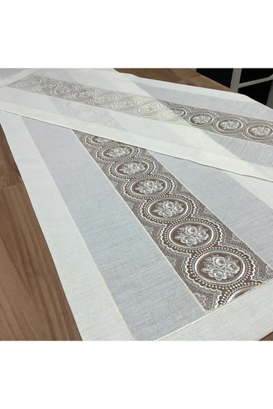 OYA home Gül Desen Dantelli Salon Takımı -2 parça ürün görseli 1