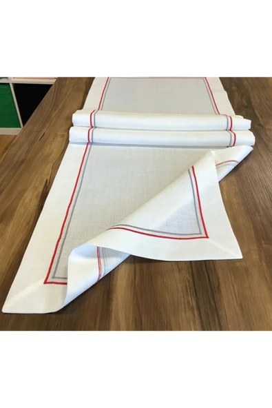 OYA home Kırmızı& Gri Piko Dikişli Ranır ürün görseli 1