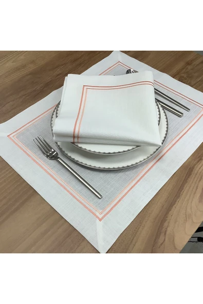 OYA home Çift Amerikan Servis ve Peçete - 4 parça - Resim 3