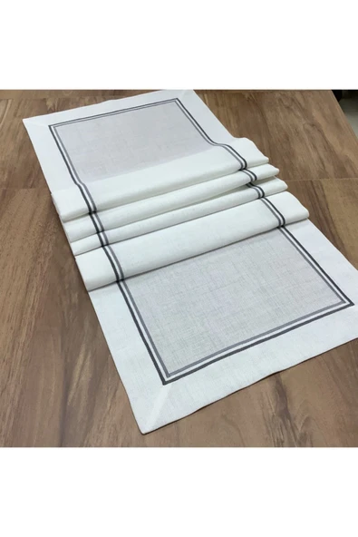 OYA home Çift Pikolu Ranır -krem & Gri -40*145 Cm ürün görseli 1