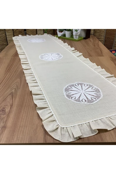 OYA home El Örme Dantelli Ranır - 45*150 cm - Resim 6